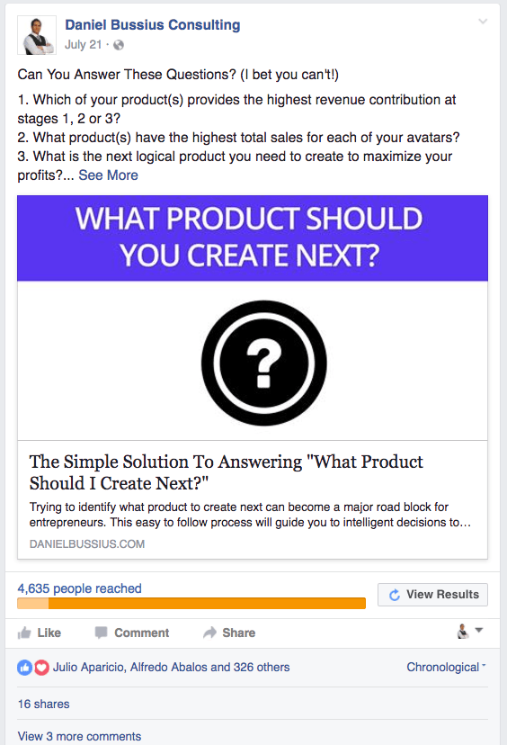 tools the pros use-Facebook like example