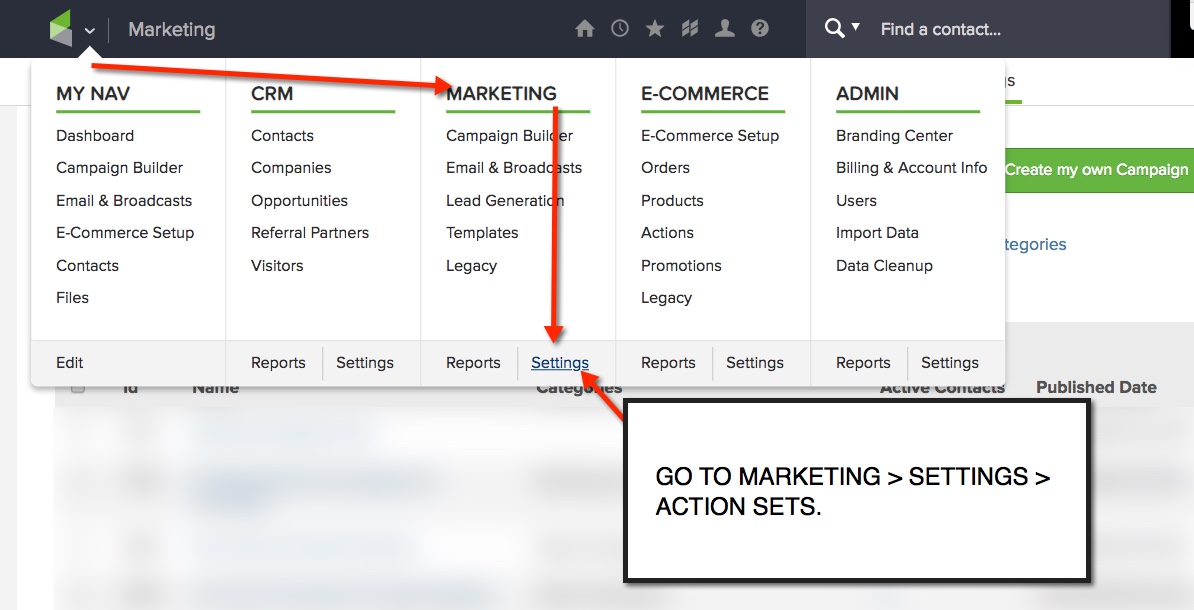 One Click Purchase Marketing Settings