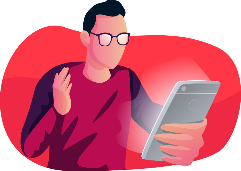 phone communication graphic