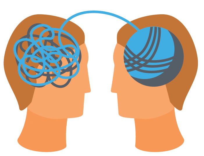 timeless marketing strategy emotions and logic illustration of two brains as a ball of thread symbolizing emotional marketing a timeless marketings strategy